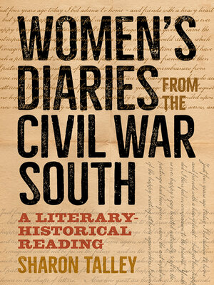 cover image of Women's Diaries from the Civil War South